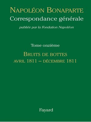 cover image of Correspondance générale--Tome 11
